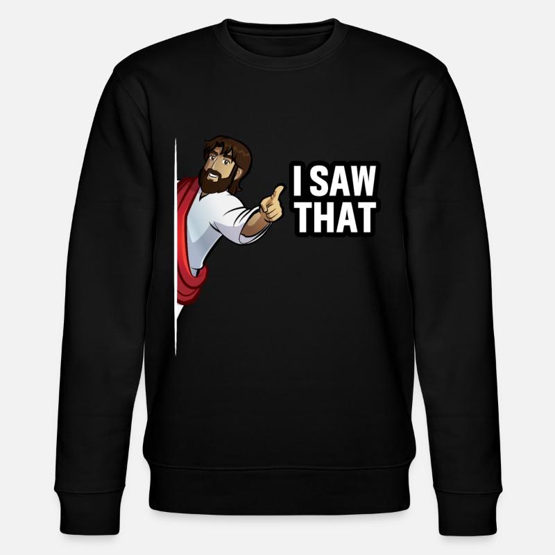 I saw That Jesus - Stanley/Stella Unisex Bio-Sweatshirt CHANGER  - Schwarz