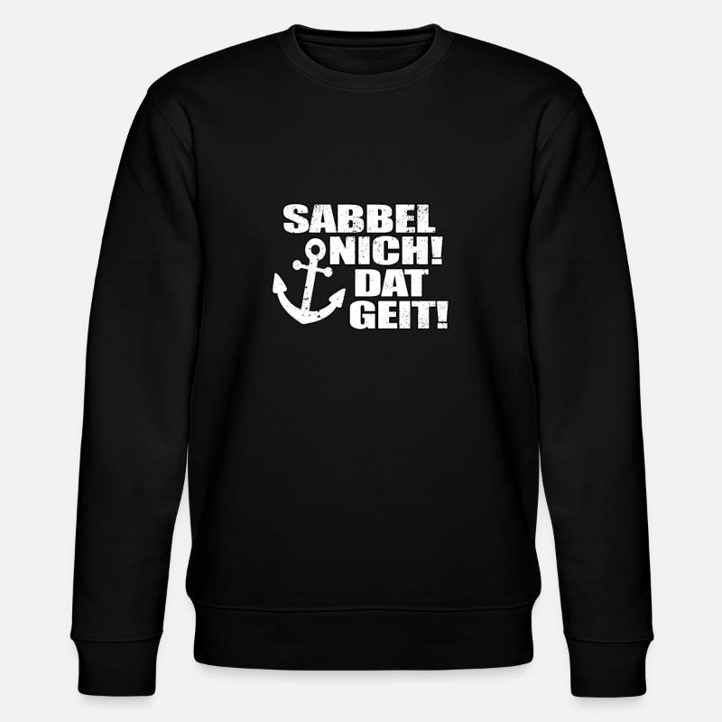 Sabbel Nich Dat Geit - Stanley/Stella Unisex Bio-Sweatshirt CHANGER  - Schwarz