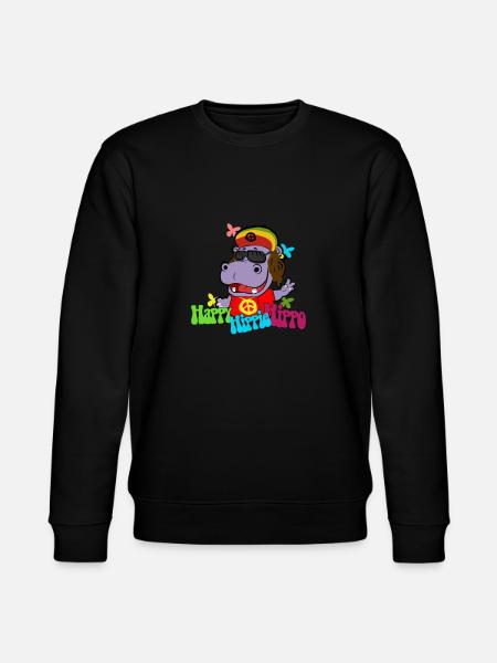 Hippo hippie - Stanley/Stella CHANGER Unisex Organic Sweatshirt - black