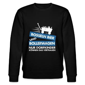 Bosseln - Stanley/Stella Unisex Bio-Sweatshirt CHANGER  - Schwarz - Vorne - Nik (191cm) & Marisol (170cm)