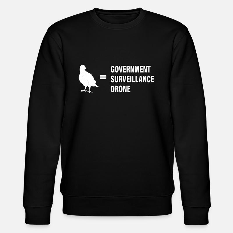Birds Aren't Real - Stanley/Stella Unisex Bio-Sweatshirt CHANGER  - Schwarz