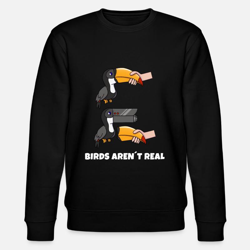 Birds Aren't Real - Stanley/Stella Unisex Bio-Sweatshirt CHANGER  - Schwarz