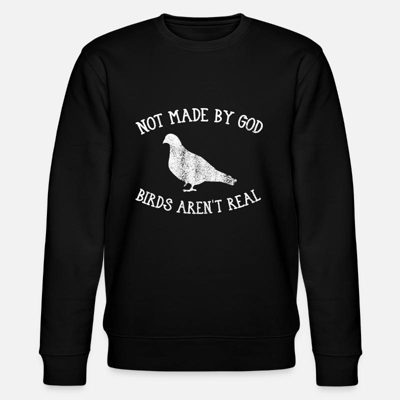 Birds aren't real - Stanley/Stella CHANGER Unisex Organic Sweatshirt - black
