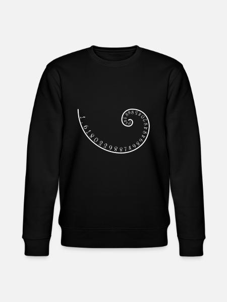 Gulden snede 1.618 - Fibonacci-nummers - Stanley/Stella Uniseks bio-sweatshirt CHANGER  - zwart