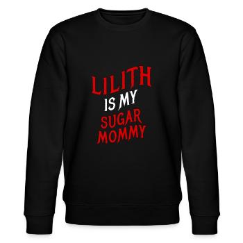 Toyboy Geschenk Lilith Is My Sugar Momma Yes Daddy - Stanley/Stella Unisex Bio-Sweatshirt CHANGER  - Schwarz - Vorne - Nik (191cm) & Marisol (170cm)