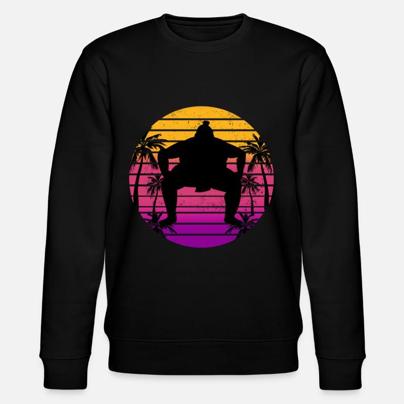 Sumo lutteur Retro Sunset cadeau - Sweat bio CHANGER Stanley/Stella Unisexe - noir