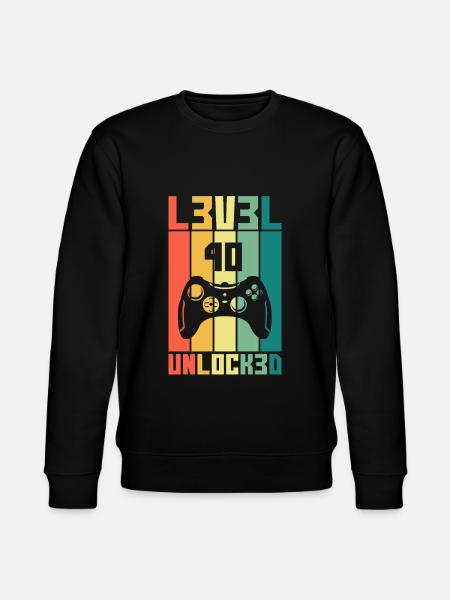 Level 40 Unlocked Zocker 40 Geburtstag Geschenk - Stanley/Stella Unisex Bio-Sweatshirt CHANGER  - Schwarz