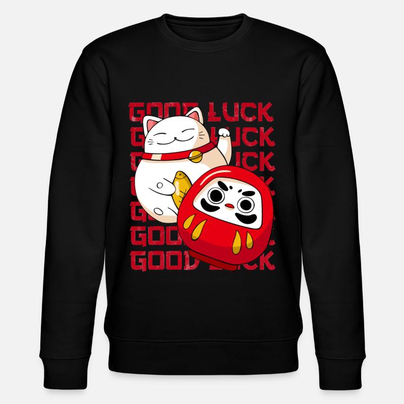 Maneki Neko chat japonais Caïd - Sweat bio CHANGER Stanley/Stella Unisexe - noir