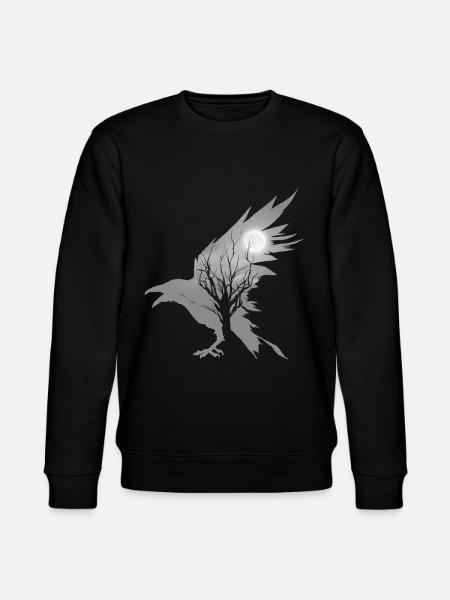 Black Raven Occult Crow Aesthetic - Stanley/Stella CHANGER Unisex Organic Sweatshirt - black