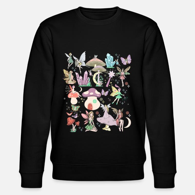 Fairycore Æstetisk Gebyr Grunge Cottagecore Feer - Stanley/Stella økologisk unisex-sweatshirt CHANGER - sort