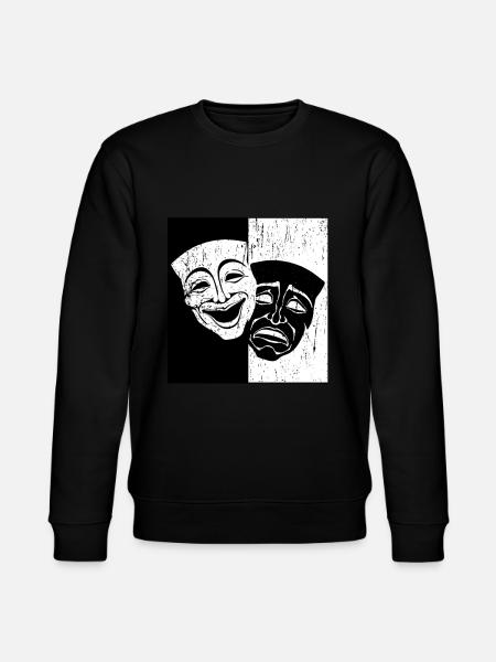 Theatre Mask Drama Comedy and Tragedy Grape Harvest - Stanley/Stella CHANGER Unisex Organic Sweatshirt - black