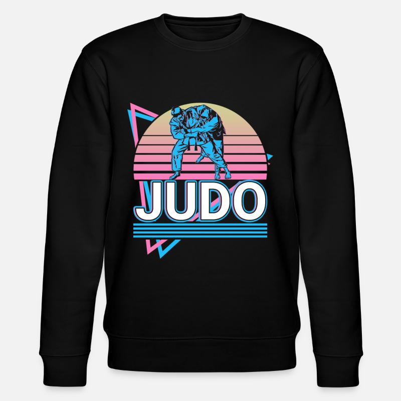 Judo Retro Gift - Stanley/Stella CHANGER Unisex Organic Sweatshirt - black