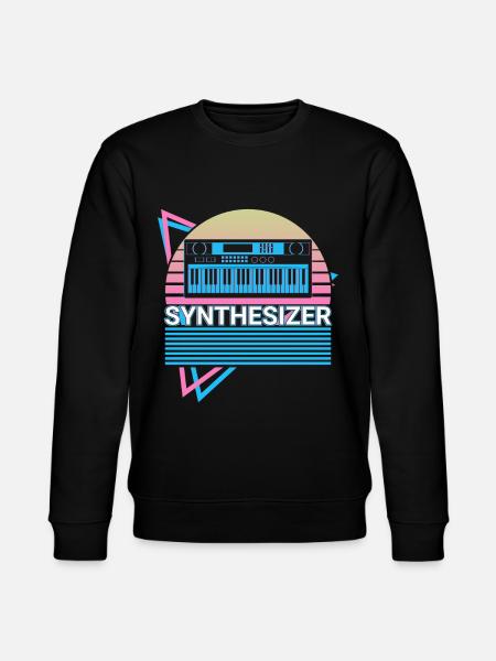 Synthesizer Retro Gift - Stanley/Stella CHANGER Unisex Organic Sweatshirt - black