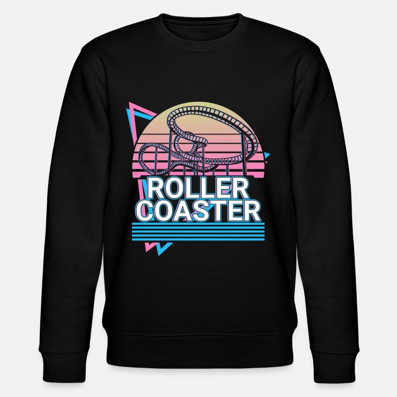 Roller Coaster Retro Cadeau - Sweat bio CHANGER Stanley/Stella Unisexe - noir