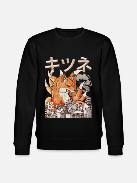 Kaiju Kitsune Neunschwänziger Fuchs Japanisches Ge - Stanley/Stella Unisex Bio-Sweatshirt CHANGER  - Schwarz