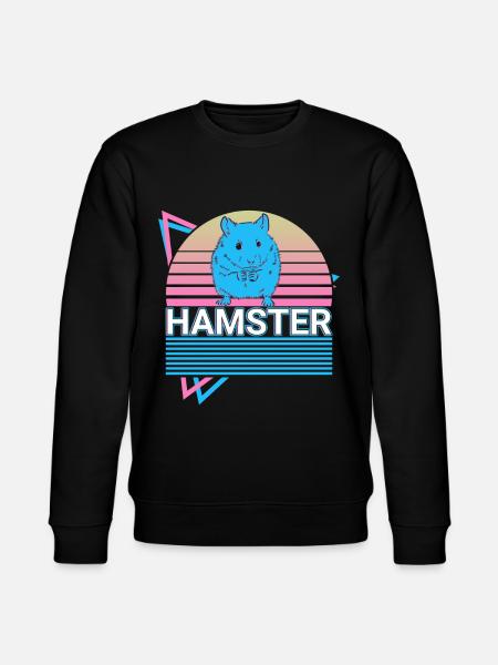 Hamster Retro - Stanley/Stella CHANGER Unisex Organic Sweatshirt - black