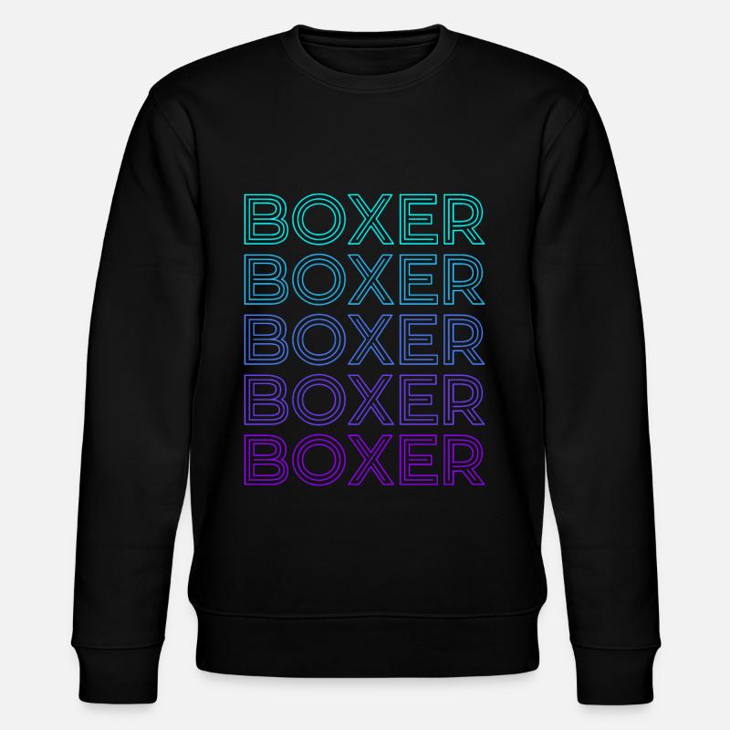 Boxer Hund Retro - Stanley/Stella Unisex Bio-Sweatshirt CHANGER  - Schwarz