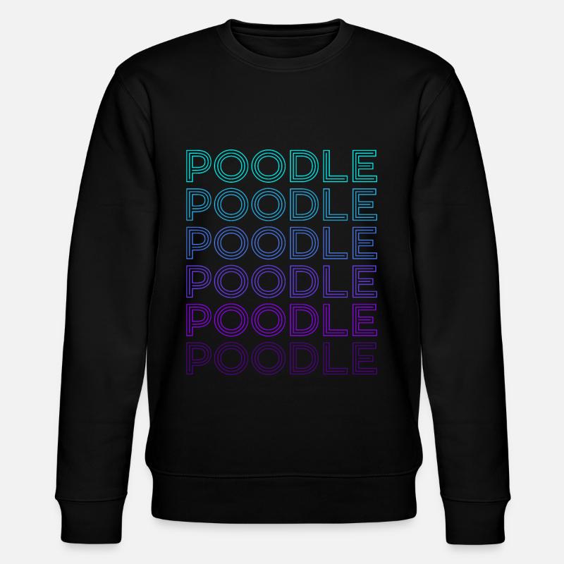 Pudel Retro - Stanley/Stella Unisex Bio-Sweatshirt CHANGER  - Schwarz