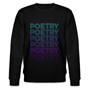 Poesie Retro - Stanley/Stella Unisex Bio-Sweatshirt CHANGER  - Schwarz - Vorne - Nik (191cm) & Marisol (170cm)