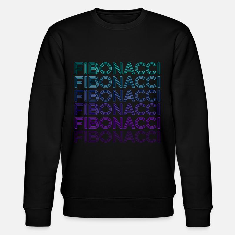 Fibonacci Spiral Fibonacci Sequence Retro - Stanley/Stella CHANGER Unisex Organic Sweatshirt - black