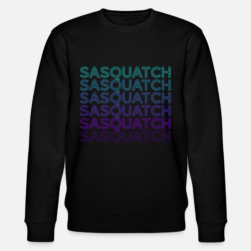 Sasquatch Bigfoot Retro - Stanley/Stella CHANGER Unisex Organic Sweatshirt - black