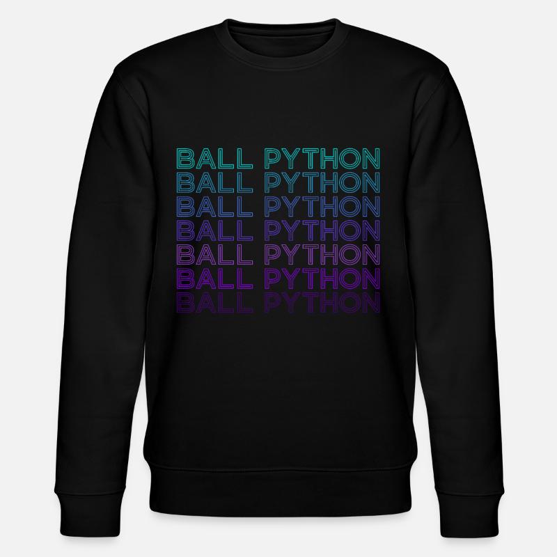 Ball Python Snake Retro - Stanley/Stella CHANGER Unisex Organic Sweatshirt - black