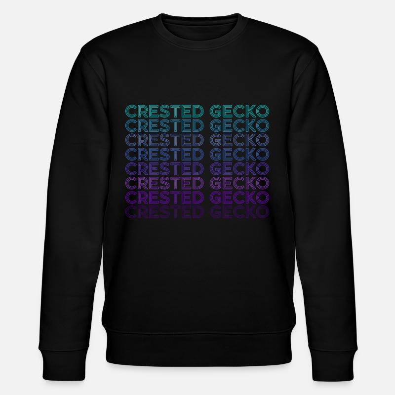 Crested Gecko Retro - Stanley/Stella CHANGER Unisex Organic Sweatshirt - black
