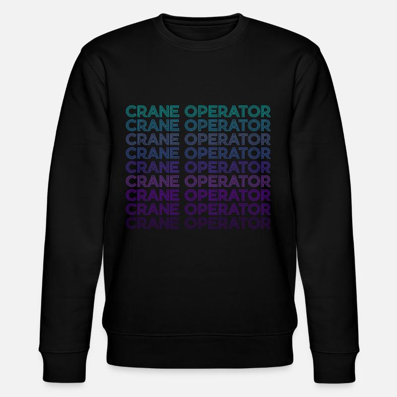 Crane operator Retro - Stanley/Stella CHANGER Unisex Organic Sweatshirt - black