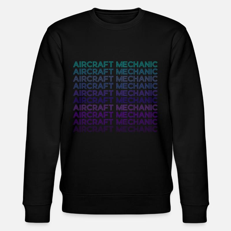 Fluggerätmechaniker Luftfahrt Retro - Stanley/Stella Unisex Bio-Sweatshirt CHANGER  - Schwarz