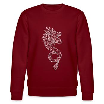 Quetzalcoatl Aztec Maya Serpent à plumes - Sweat bio CHANGER Stanley/Stella Unisexe - bordeaux - Devant - Nik (191cm) & Marisol (170cm)