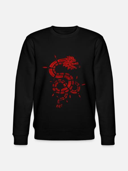 Quetzalcoatl Aztec Maya Feathered Snake - Stanley/Stella CHANGER Unisex Organic Sweatshirt - black