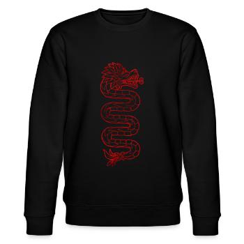 Quetzalcoatl Aztec Maya Serpent à plumes - Sweat bio CHANGER Stanley/Stella Unisexe - noir - Devant - Nik (191cm) & Marisol (170cm)