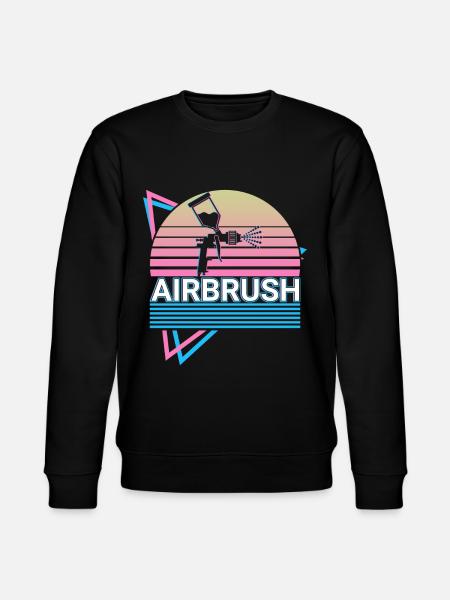 Airbrush Spray Paint Retro Gift - Stanley/Stella CHANGER Unisex Organic Sweatshirt - black