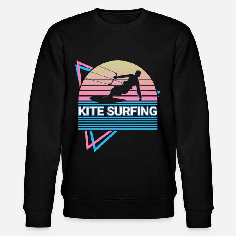 Kitesurf Kitesurfer Retro Gift - Sweat bio CHANGER Stanley/Stella Unisexe - noir