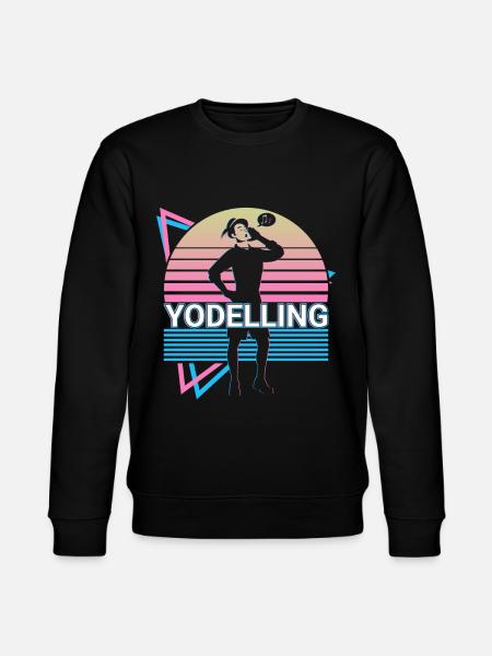 Yodelling Retro Gift - Stanley/Stella CHANGER Unisex Organic Sweatshirt - black