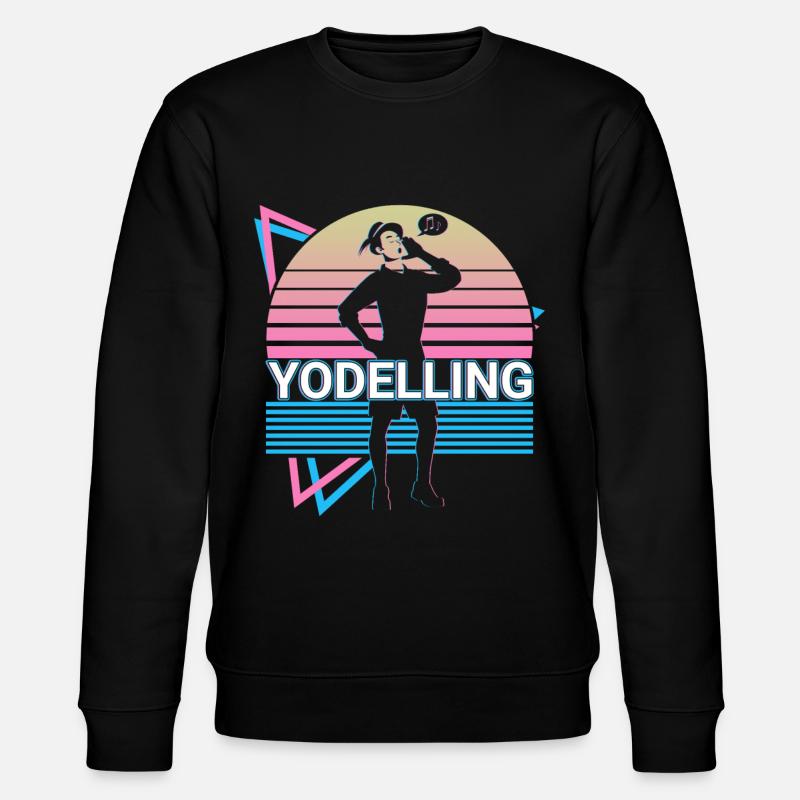 Jodelndes Retro-Geschenk - Stanley/Stella Unisex Bio-Sweatshirt CHANGER  - Schwarz
