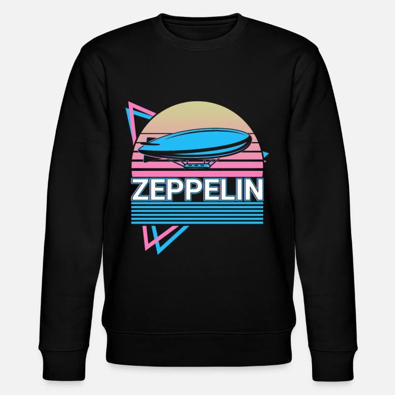 Zeppelin-Luftschiff Luftschiff Retro Geschenk - Stanley/Stella Unisex Bio-Sweatshirt CHANGER  - Schwarz