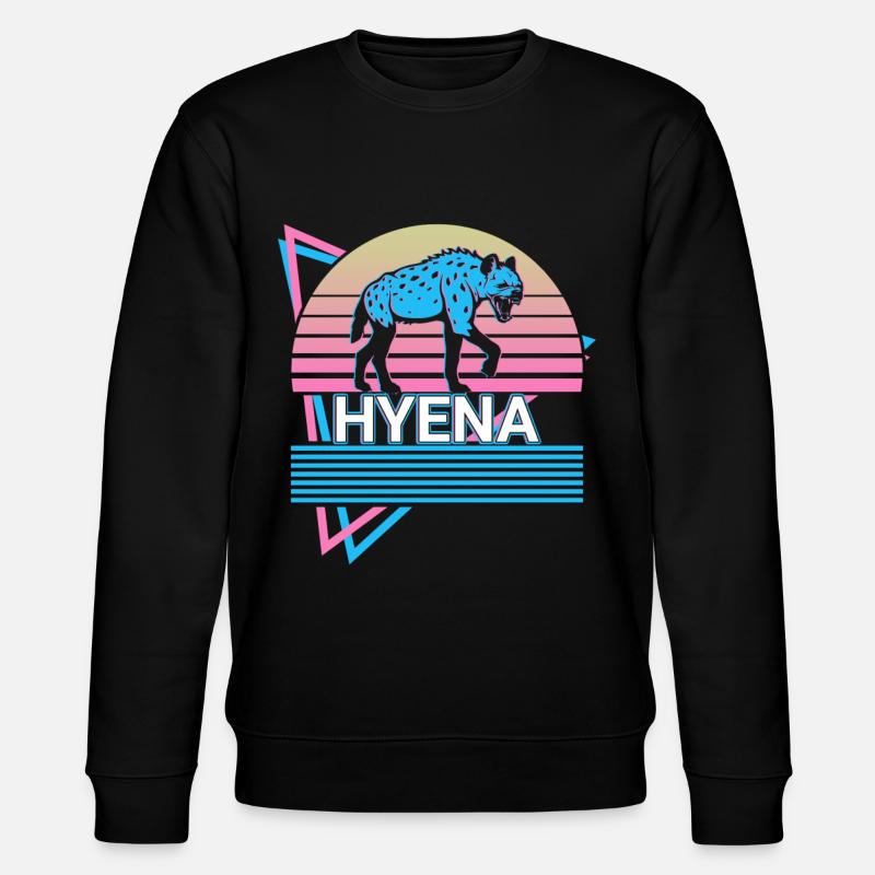 Hyäne Retro Geschenk - Stanley/Stella Unisex Bio-Sweatshirt CHANGER  - Schwarz
