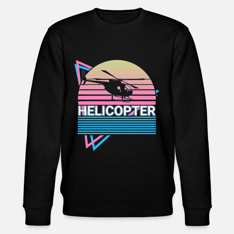 Pilote d’hélicoptère Aviation Retro Gift - Sweat bio CHANGER Stanley/Stella Unisexe - noir