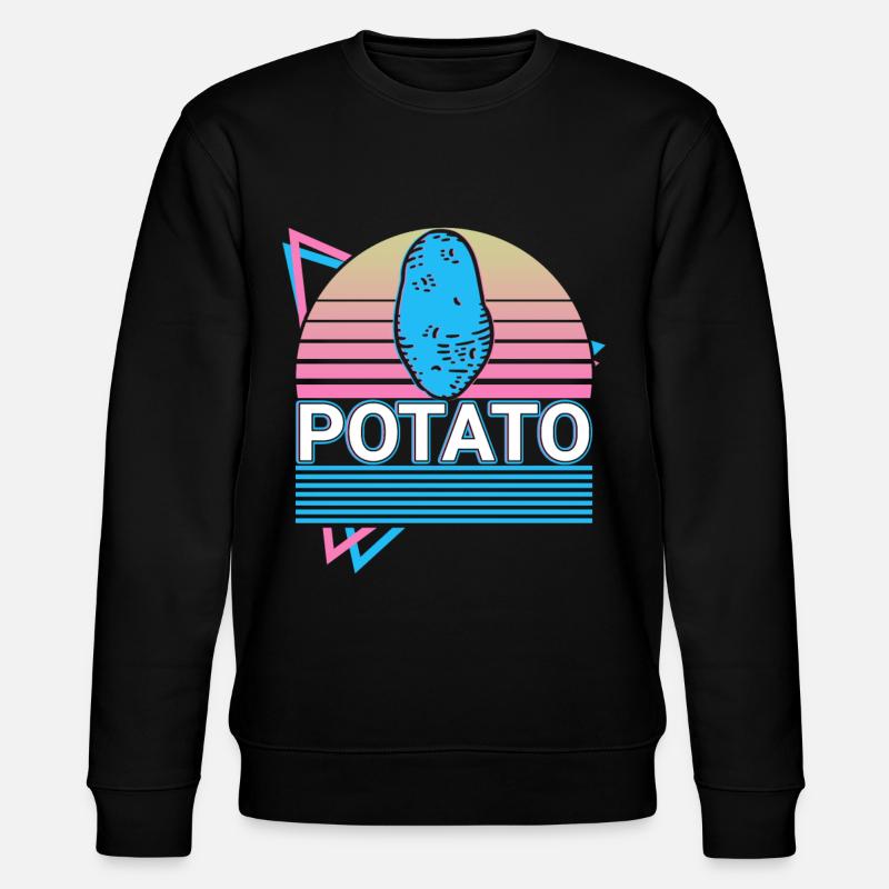 Cadeau rétro pomme de terre - Sweat bio CHANGER Stanley/Stella Unisexe - noir