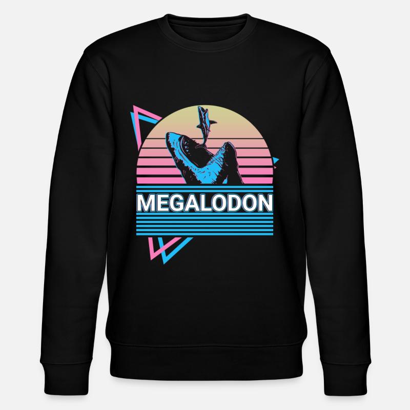 Megalodon Hai Retro Cadeau - Sweat bio CHANGER Stanley/Stella Unisexe - noir