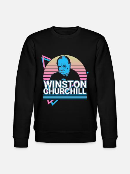 Winston Churchill Retro Gift - Stanley/Stella CHANGER Unisex Organic Sweatshirt - black