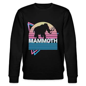 Mammut Elefant Retro Geschenk - Stanley/Stella Unisex Bio-Sweatshirt CHANGER  - Schwarz - Vorne - Nik (191cm) & Marisol (170cm)