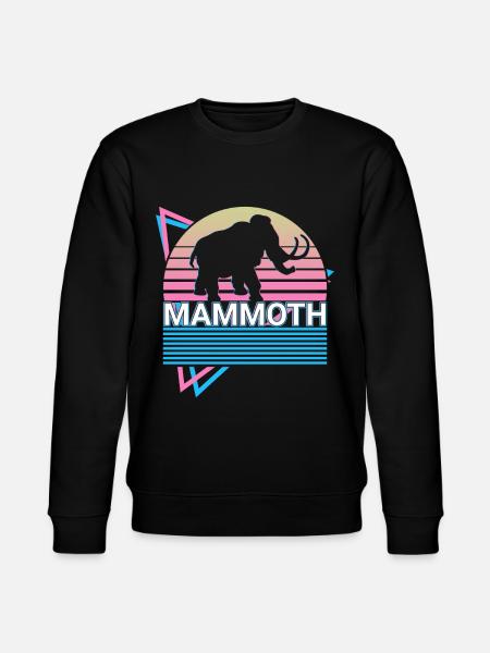 Mammut Elephant Retro Gift - Stanley/Stella CHANGER Unisex Organic Sweatshirt - black