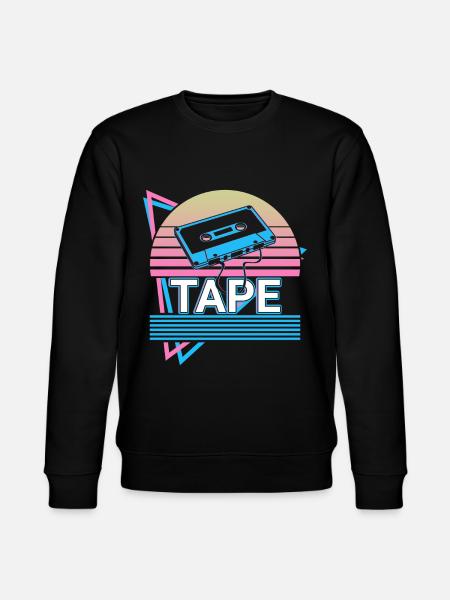 Cassette Tape Retro Gift - Stanley/Stella CHANGER Unisex Organic Sweatshirt - black