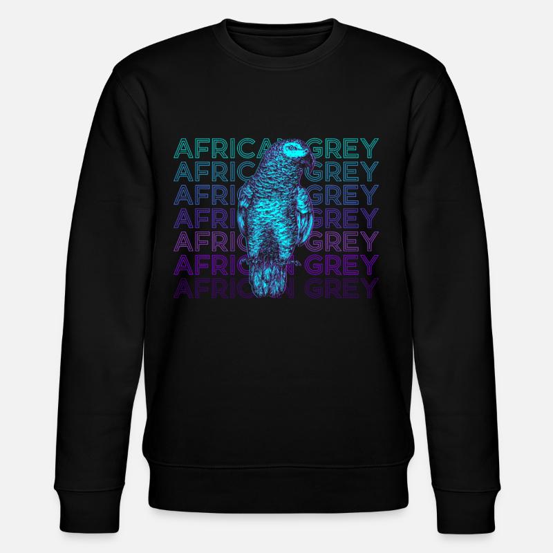 Cadeau rétro perroquet gris africain - Sweat bio CHANGER Stanley/Stella Unisexe - noir