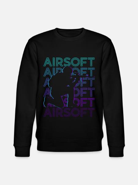 Airsoft Retro Gift - Stanley/Stella CHANGER Unisex Organic Sweatshirt - black