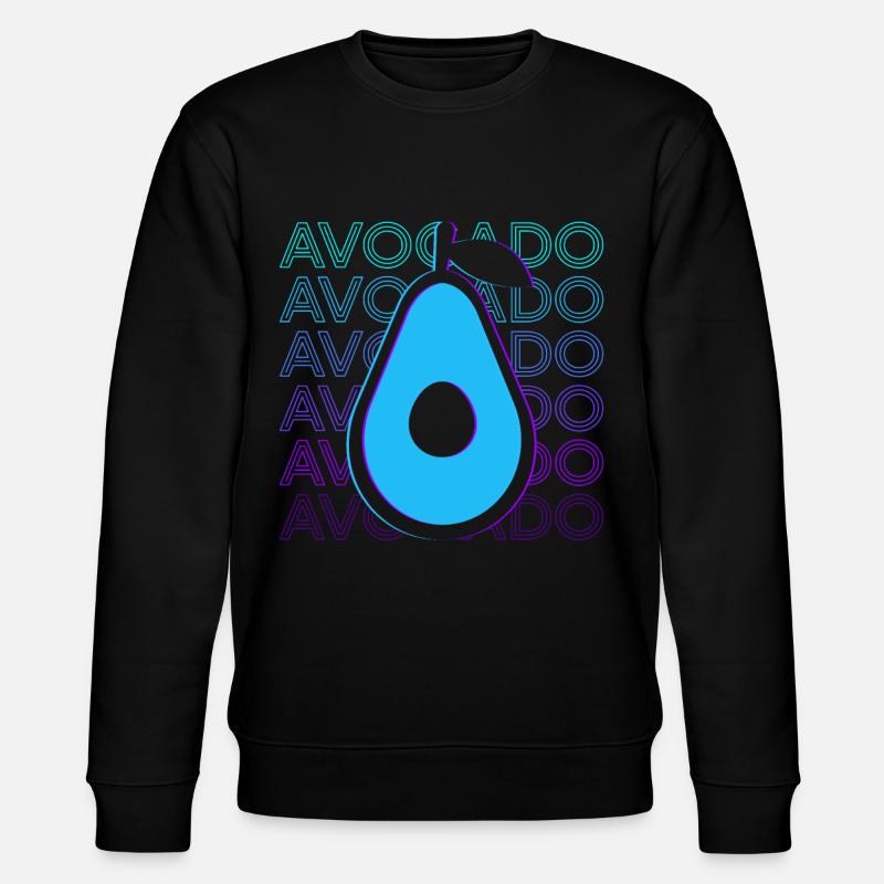 Avocado Retro Gift - Stanley/Stella CHANGER Unisex Organic Sweatshirt - black