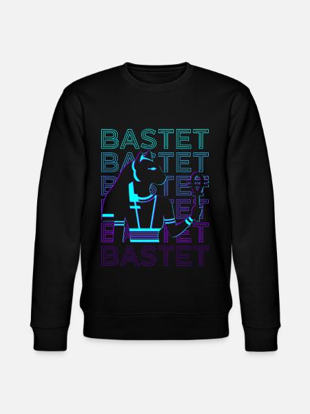 Bastet egyptisk gudinde egyptisk kat gamle Aeg - Stanley/Stella økologisk unisex-sweatshirt CHANGER  - sort