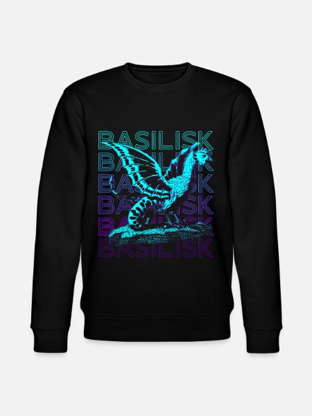 Basilisk Retro Gift - Stanley/Stella CHANGER Unisex Organic Sweatshirt - black